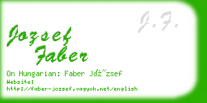 jozsef faber business card